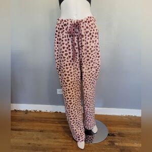 Denver Hayes Plush Jogger in Pink Hearts, BNWT, Size 2X